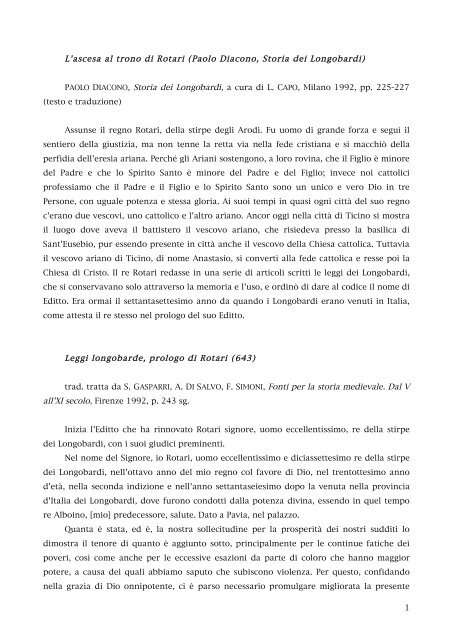 DOCUMENTI - Facoltà di Lettere e Filosofia