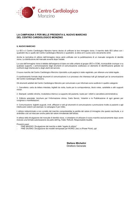 comunicazione interna - Centro Cardiologico Monzino