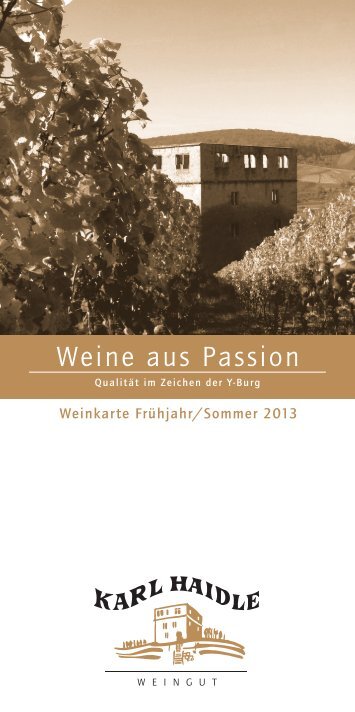 Weine aus Passion - Weingut Karl Haidle
