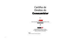 Cartilha de Direitos do Consumidor Consumidor - Fmu