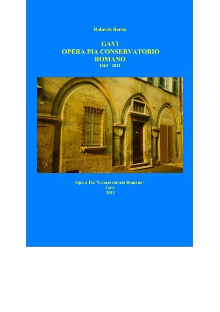 scarica il libro di Roberto Benso - Home page Conservatorio Romano