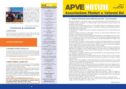 ApveNotizie Novembre 2007 - associazione pionieri e veterani eni