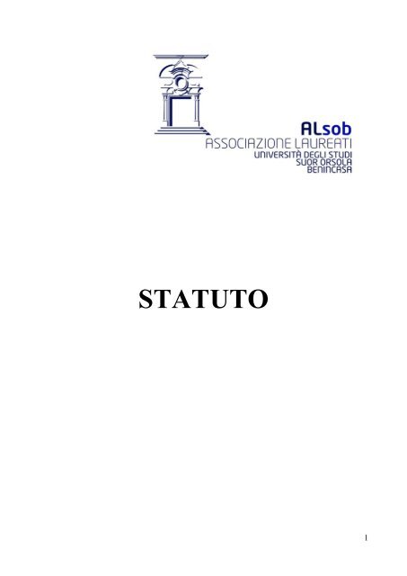 STATUTO - Istituto Universitario Suor Orsola Benincasa