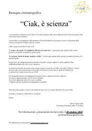 “Ciak, è scienza” - Scienza under 18 isontina