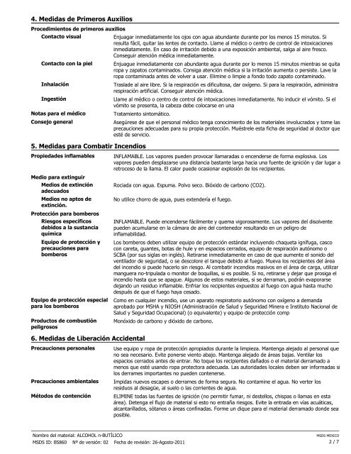 HOJA DE DATOS DE SEGURIDAD - Avantor Performance Materials