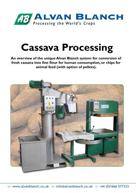 Cassava Processing - Alvan Blanch