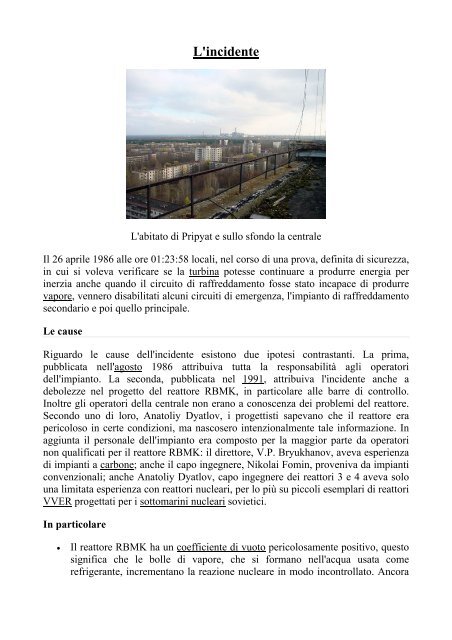 Disastro di Cernobyl - Associazione Garda Solidale