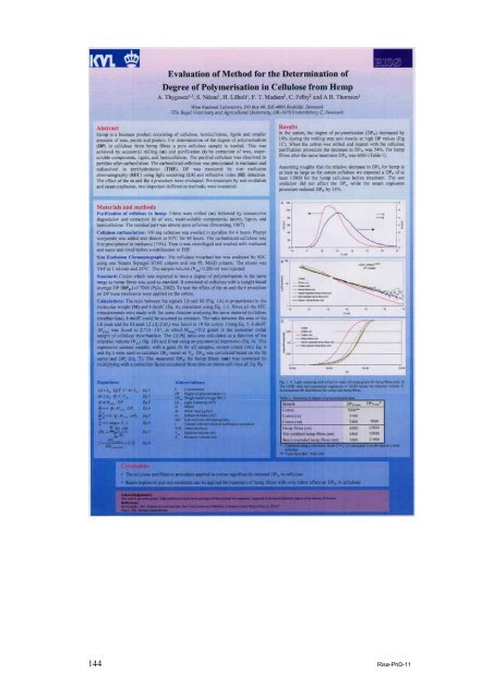 Properties of hemp fibre polymer composites -An optimisation of ...