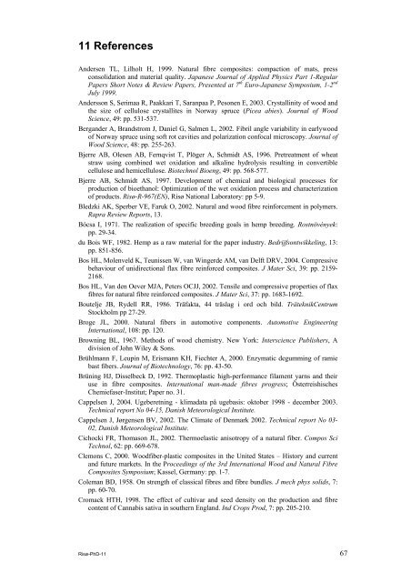 Properties of hemp fibre polymer composites -An optimisation of ...