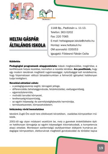 HELTAI GÁSPÁR ÁLTALÁNOS ISKOLA - Index of