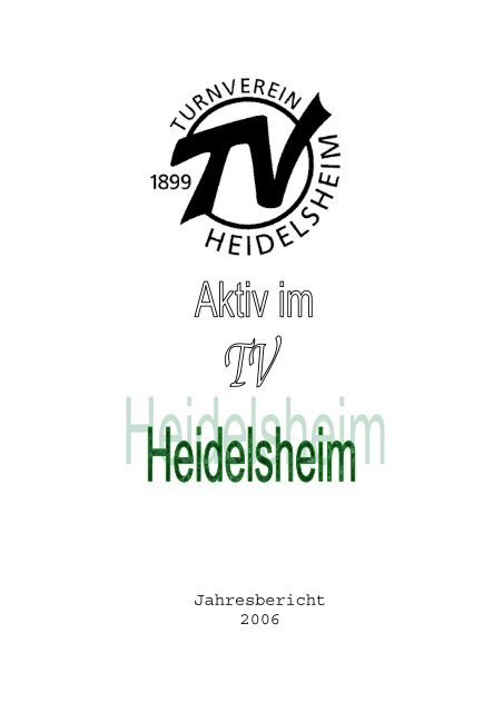 Aktiv Im Tv 2006 Turnverein Heidelsheim 1899 Ev