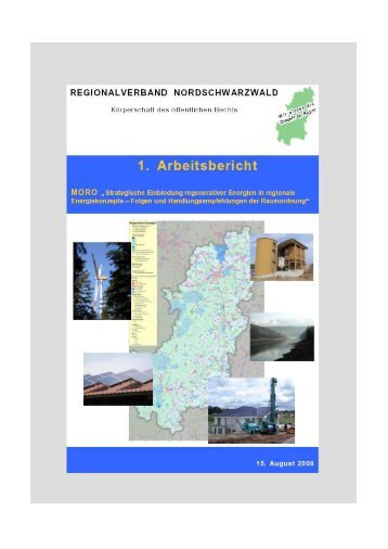 1. Arbeitsbericht MORO RVNSW - Regionalverband Nordschwarzwald