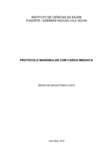 protocolo mandibular com carga imediata - Funorte