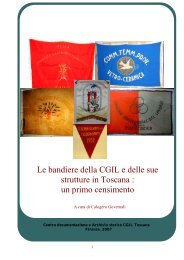 Le bandiere della CGIL e delle sue strutture in Toscana : un primo ...