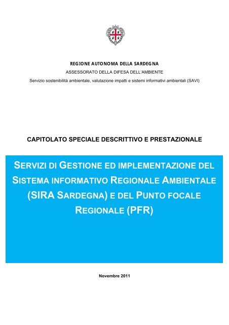 Capitolato [file.pdf] - Regione Autonoma della Sardegna