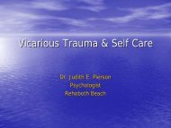 Compassion Fatigue, Vicarious Trauma & Self Care - Delaware ...
