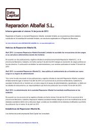 Reparacion Albañal SL, España - Dato Capital