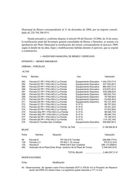 Acta de la Sesión Ordinaria del 7 de abril de 2011 - Ayuntamiento ...