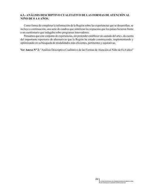 la atención integral de la primera infancia en américa latina