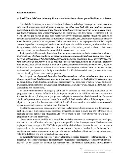 la atención integral de la primera infancia en américa latina