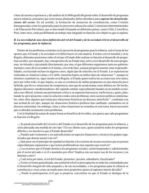 la atención integral de la primera infancia en américa latina