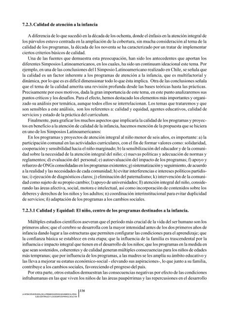 la atención integral de la primera infancia en américa latina