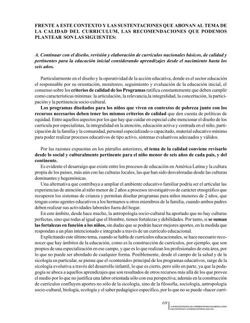 la atención integral de la primera infancia en américa latina