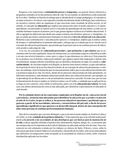 la atención integral de la primera infancia en américa latina