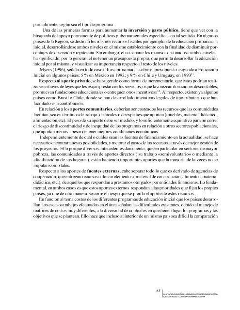 la atención integral de la primera infancia en américa latina