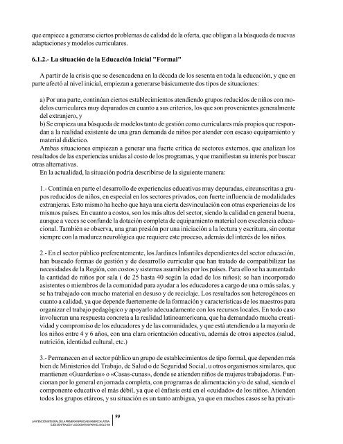 la atención integral de la primera infancia en américa latina