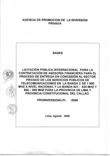 PROINVERSION/LPI. .2008 - Proinversión