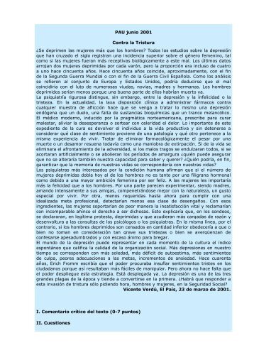 PAU junio 2001 Contra la Tristura ¿Se deprimen las mujeres más ...