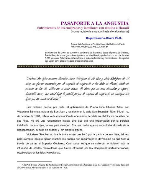 PASAPORTE A LA ANGUSTIA