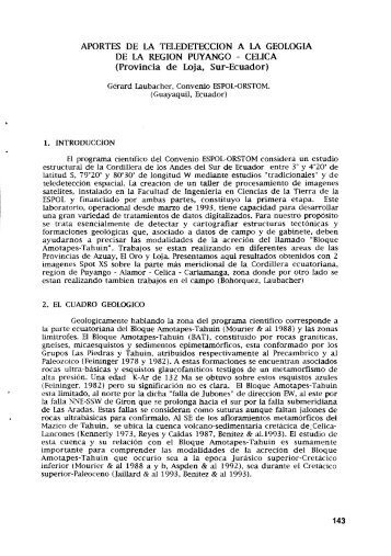 Aportes de la teledeteccion a la geologia de la region ... - IRD
