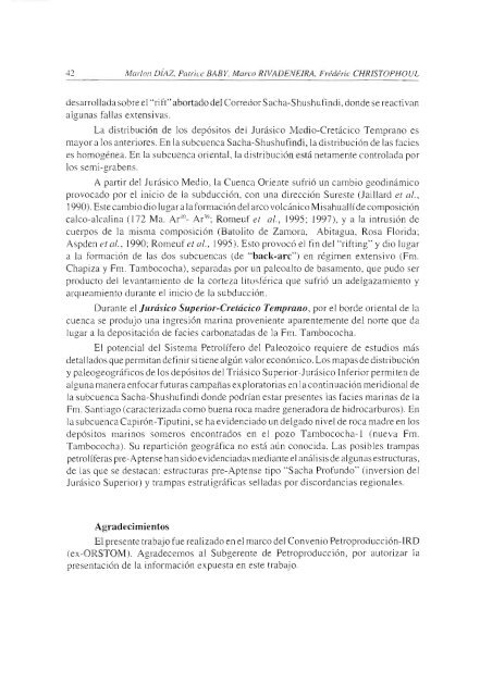 El pre-Aptense en la Cuenca Oriente ecuatoriana - IRD