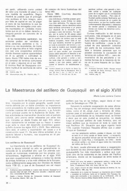 La Maestranza del astillero de Guayaqu¡l en el siglo XVlll