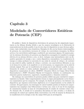 Cap´ıtulo 3 Modelado de Convertidores Estáticos de Potencia (CEP)