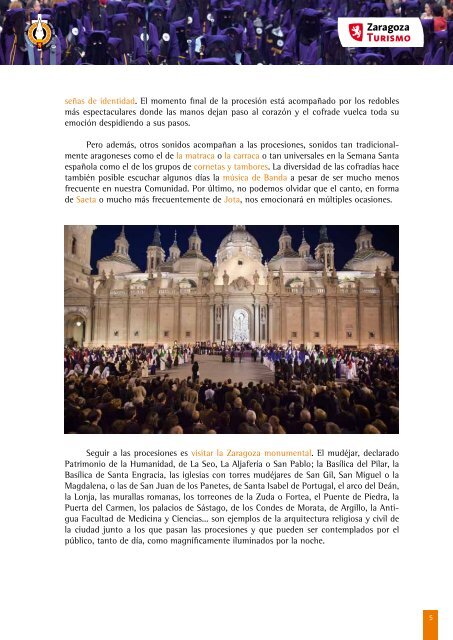 Dossier de prensa de la Semana Santa - Ayuntamiento de Zaragoza