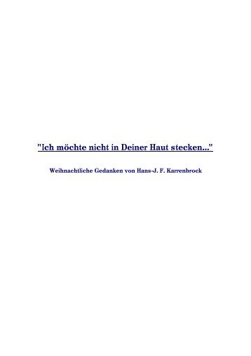"Ich möchte nicht in Deiner Haut stecken..." - Hans-Jörg Karrenbrock