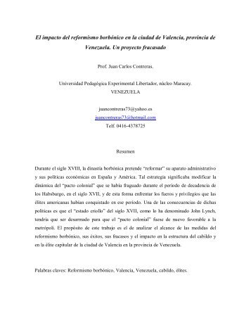 ,La deconstrucción del “estado criollo” en la provincia de Venezuela