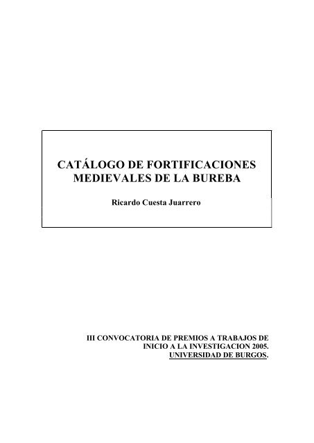 Catálogo de fortificaciones de La Bureba - Quintanilla San García