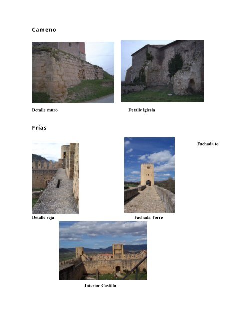 Catálogo de fortificaciones de La Bureba - Quintanilla San García