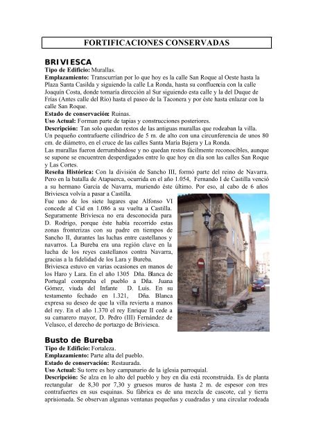 Catálogo de fortificaciones de La Bureba - Quintanilla San García