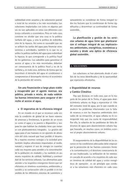 Servicios de Abastecimiento y Saneamiento - La Tribuna del Agua