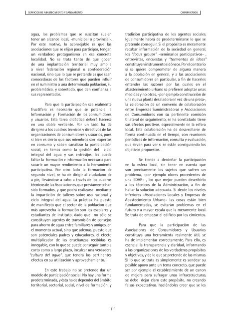 Servicios de Abastecimiento y Saneamiento - La Tribuna del Agua