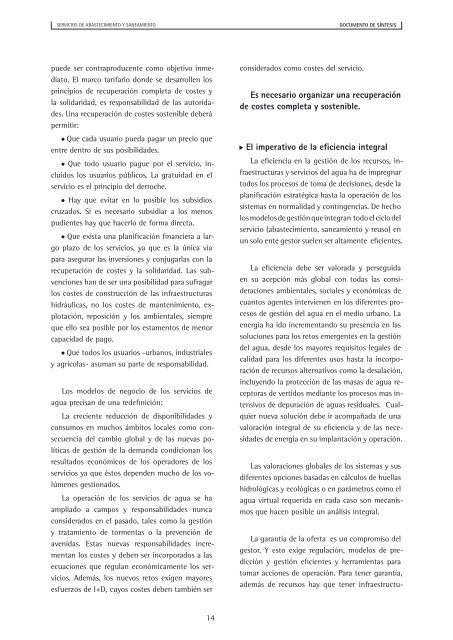 Servicios de Abastecimiento y Saneamiento - La Tribuna del Agua