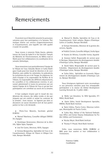 Servicios de Abastecimiento y Saneamiento - La Tribuna del Agua