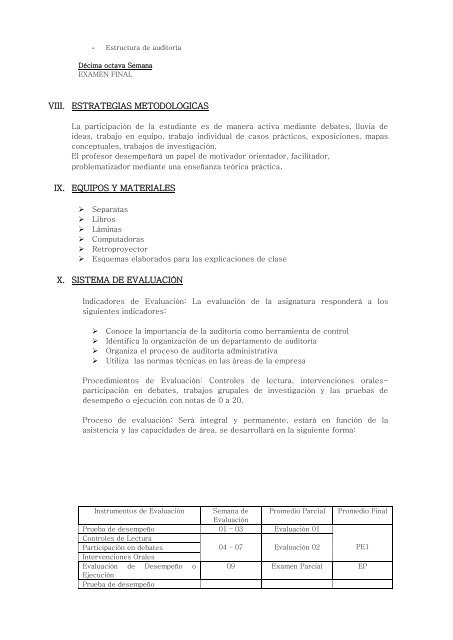 Auditoria Administrativa - IST Buen Pastor