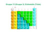 Gruppe pp 13 (Gruppe ( pp 3): ) Erdmetalle (Triele) ( )