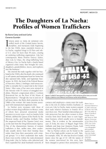 The Daughters of La Nacha: Profiles of Women Traffickers